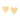 GOLD OPAQUE HEART MAXI STUD EARRINGS