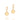 GOLD SPHERE HUGGIE EARRINGS