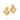 GOLD VINTAGE HEART DANGLY EARRINGS