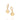 GOLD SAINT BENEDICT HUGGIE EARRINGS