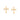 GOLD CROSS STUD EARRINGS