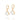 GOLD PLATED EARRING WITH ZIRCONIA