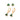 GOLD GREEN TRIANGLE EARRINGS KIT