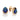 GOLD AZURE THRONE STUD EARRINGS