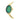 GOLD EMERALD FACE ANALOG WATCH