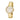 GOLD-TONE ANALOG DRESS WATCH WITH CRYSTALS
