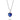 SILVER 925 MEN'S ROYAL BLUE PENDANT